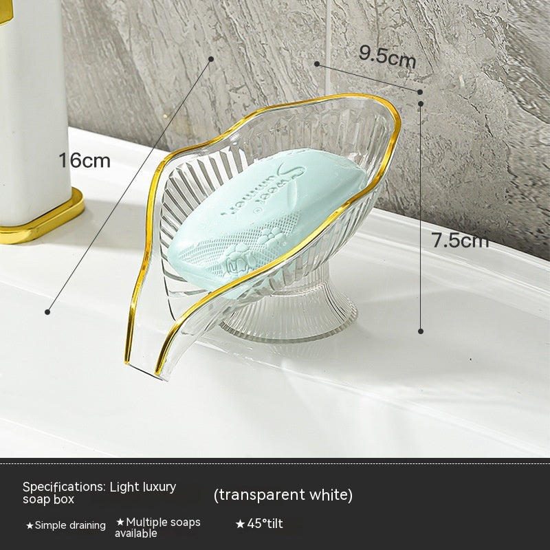 NGTG LUXX Leaf-Shaped Easy-to-Clean Bath Soap Dish