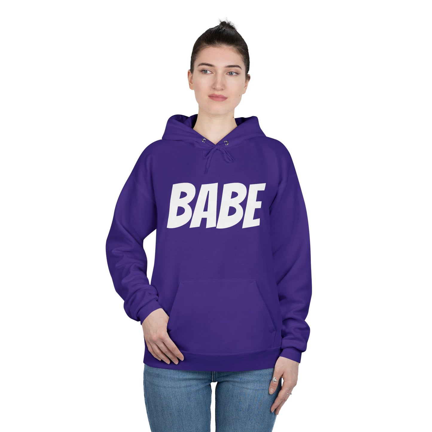 Damen Hoodie mit "BABE" Text Print