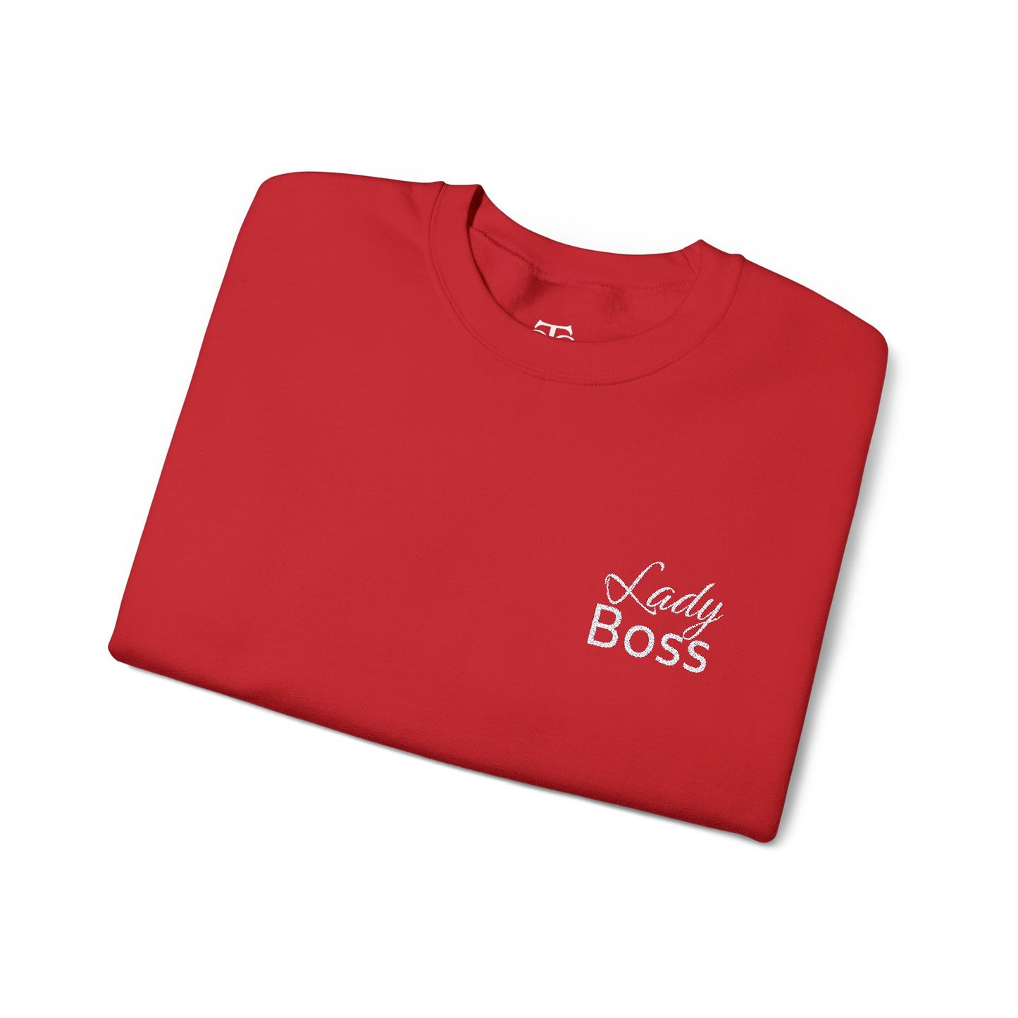 Besticktes „Lady Boss“-Sweatshirt (weißer Text)