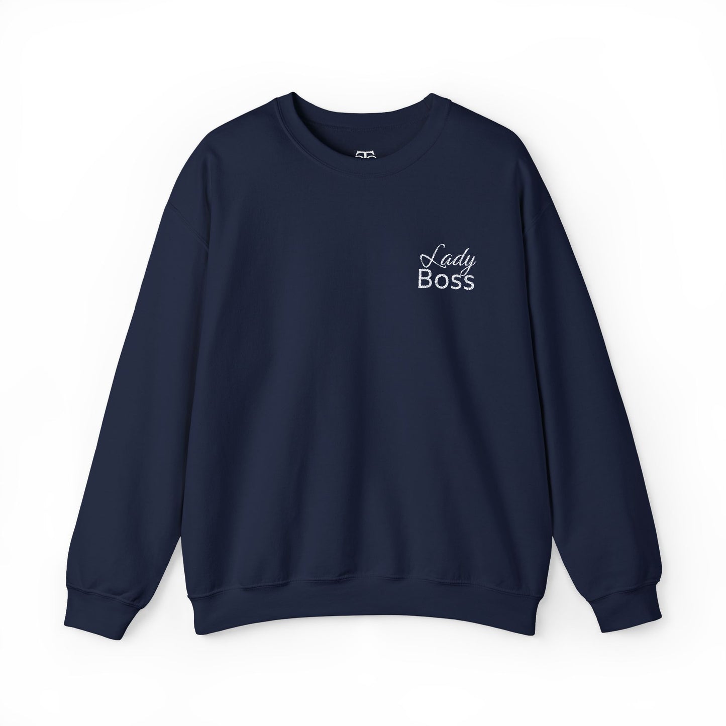 Besticktes „Lady Boss“-Sweatshirt (weißer Text)