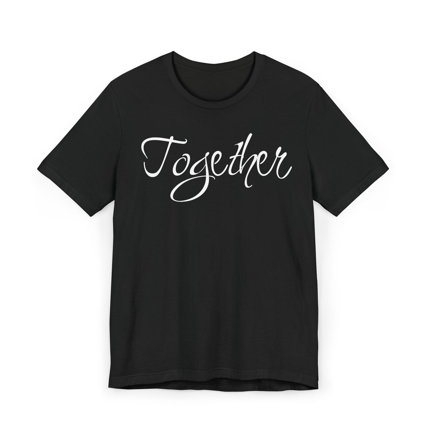Einfaches Valentinstag-T-Shirt für Paare mit einem GROSSEN Text „TOGETHER“