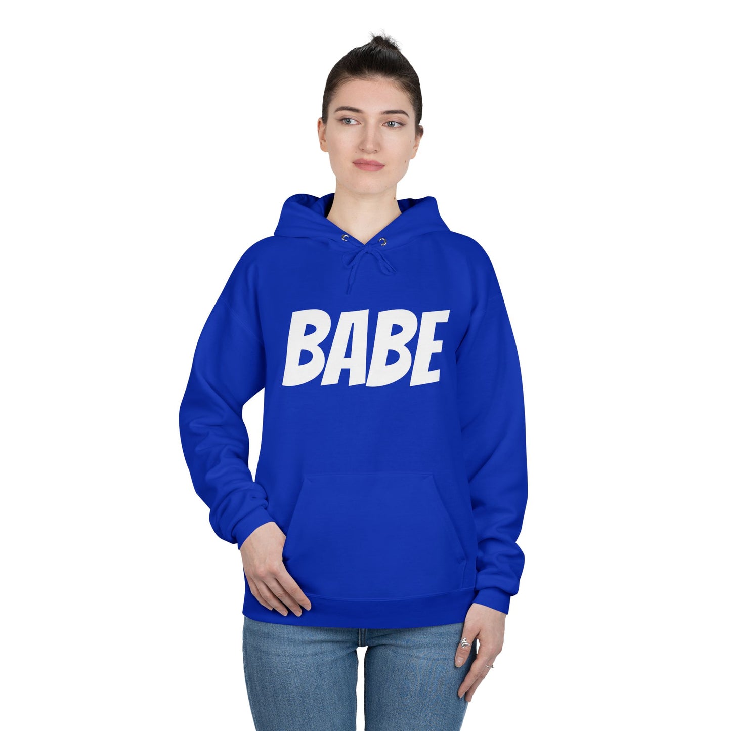 Damen Hoodie mit "BABE" Text Print