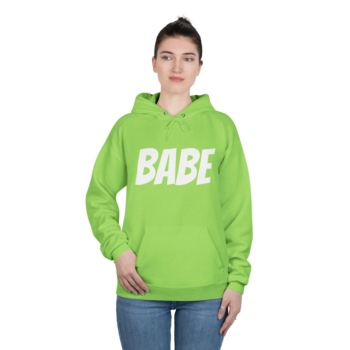 Damen Hoodie mit "BABE" Text Print
