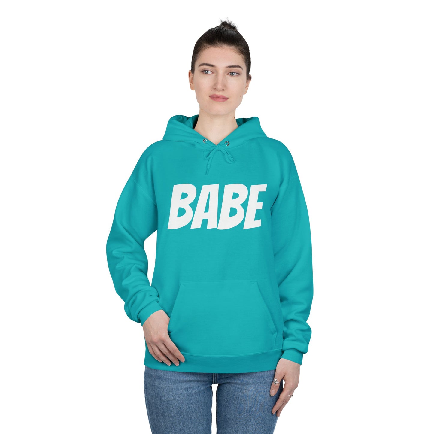 Damen Hoodie mit "BABE" Text Print