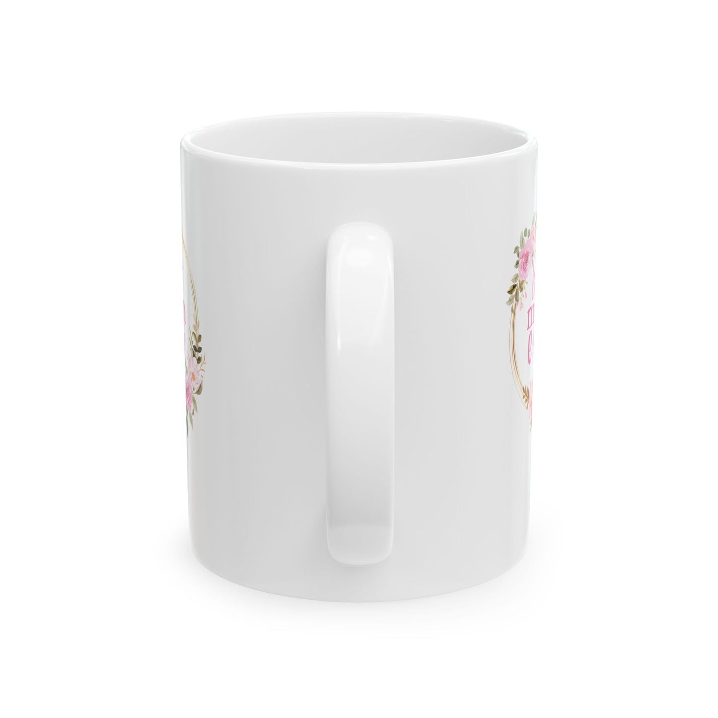 Floral Mug for Mom, Best Mom Ever White Mug