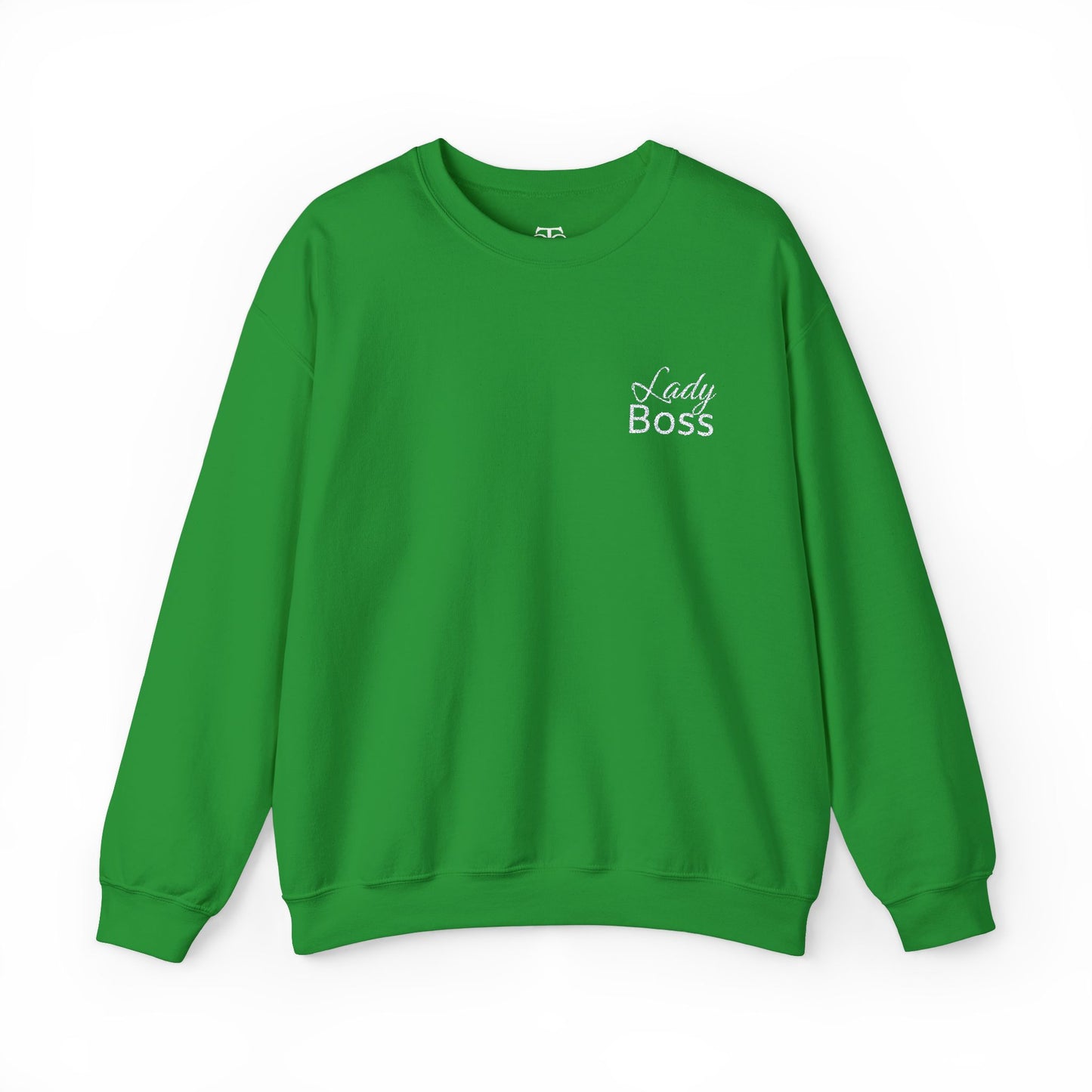 Besticktes „Lady Boss“-Sweatshirt (weißer Text)