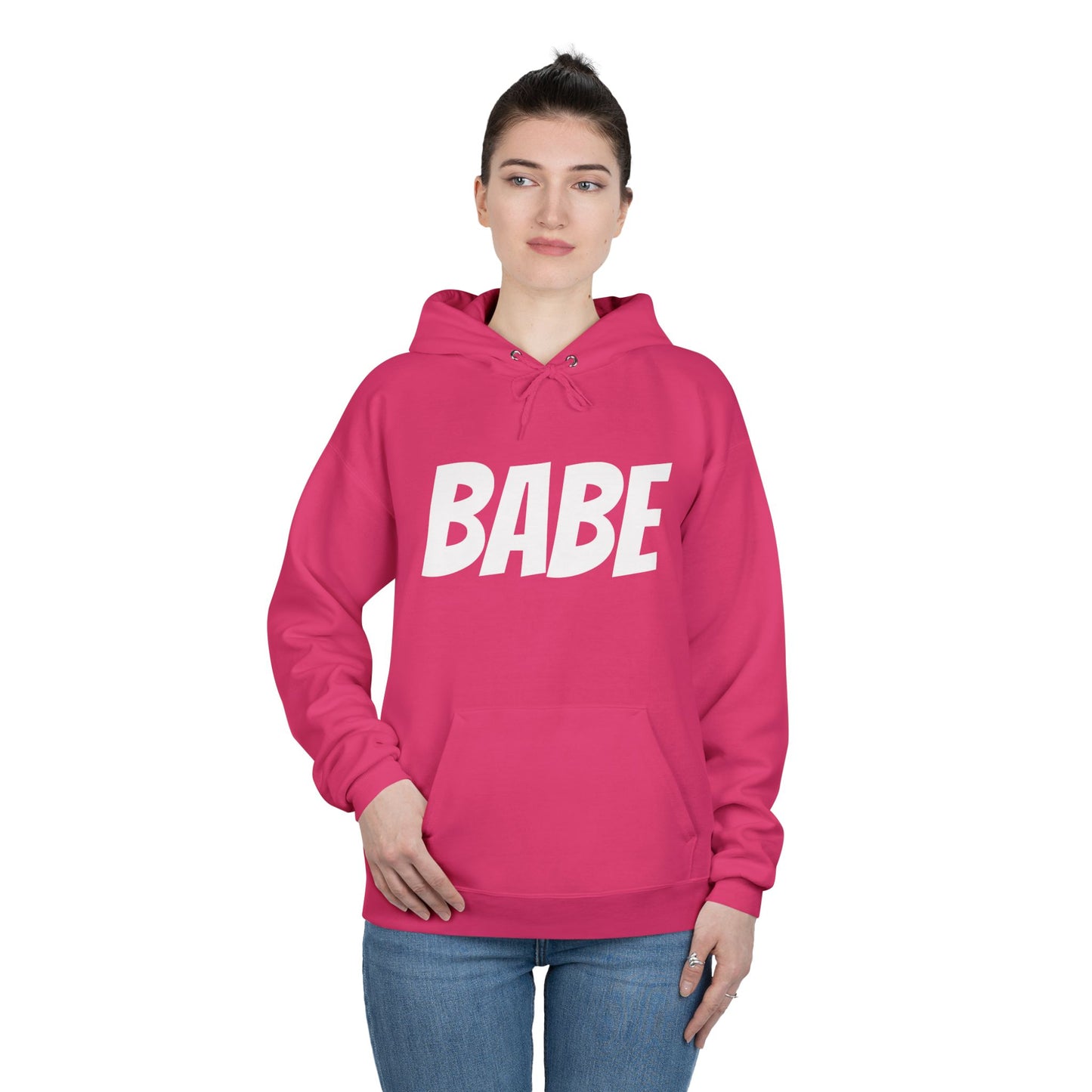 Damen Hoodie mit "BABE" Text Print