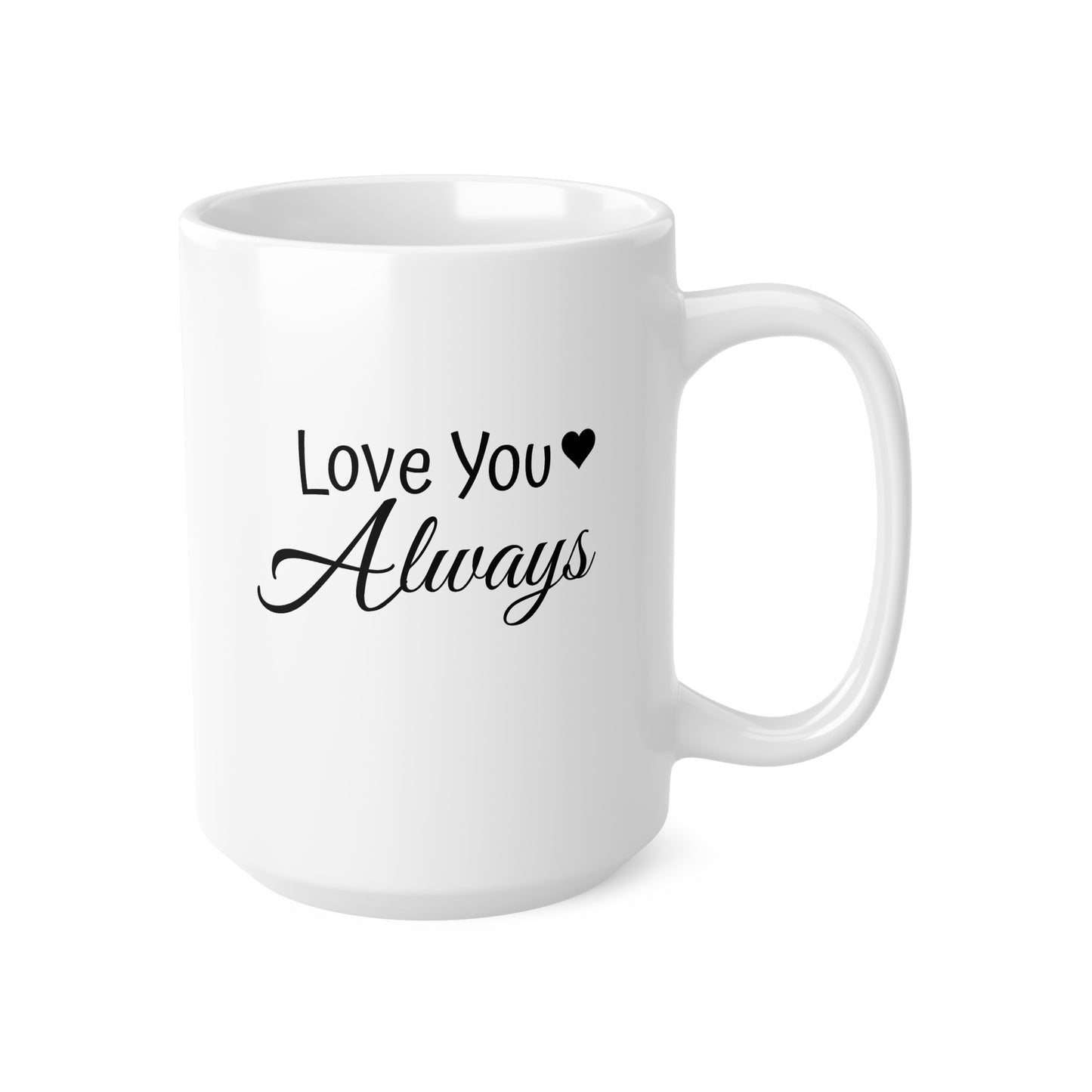 "Love You Always" Tasse, Paartassen, passende weiße, weiße Keramiktassen, Kaffeetassen, Valentinstagstassen