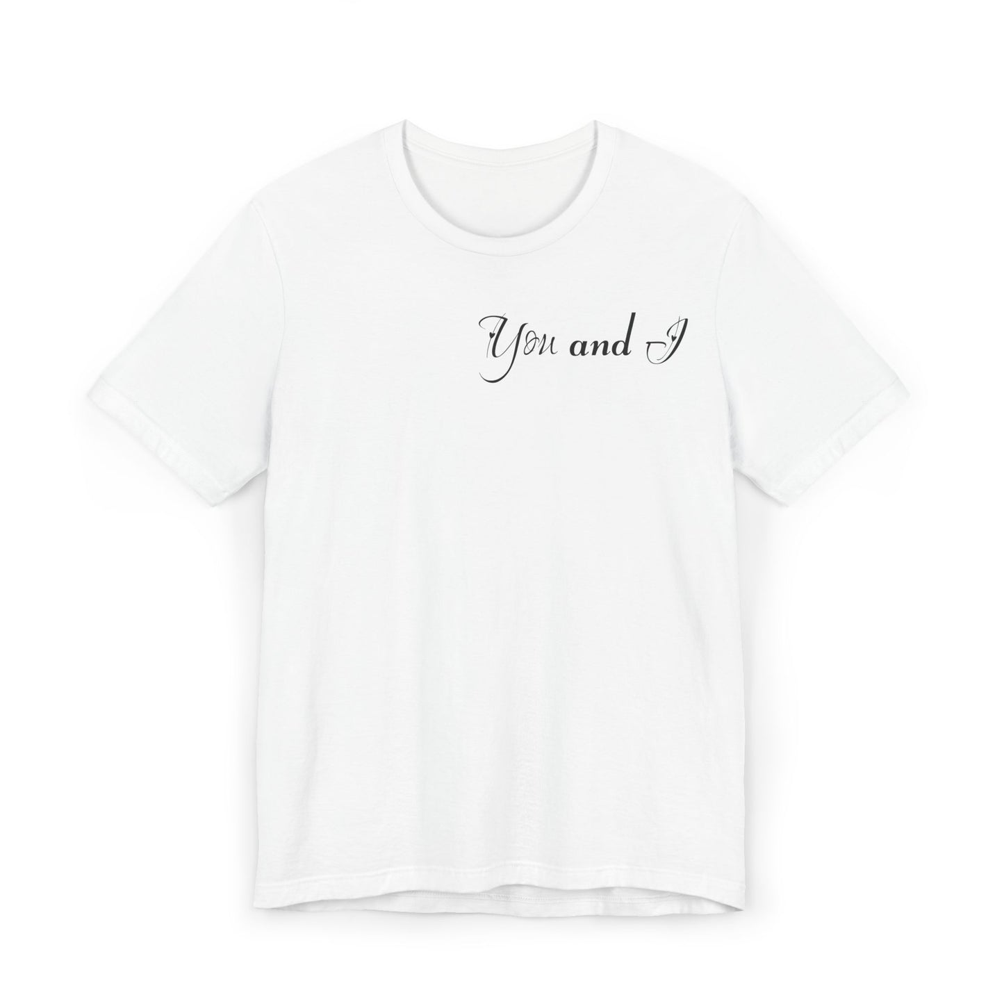 Einfaches Valentinstag-T-Shirt für Paare mit KLEINEN Text „DU UND ICH“