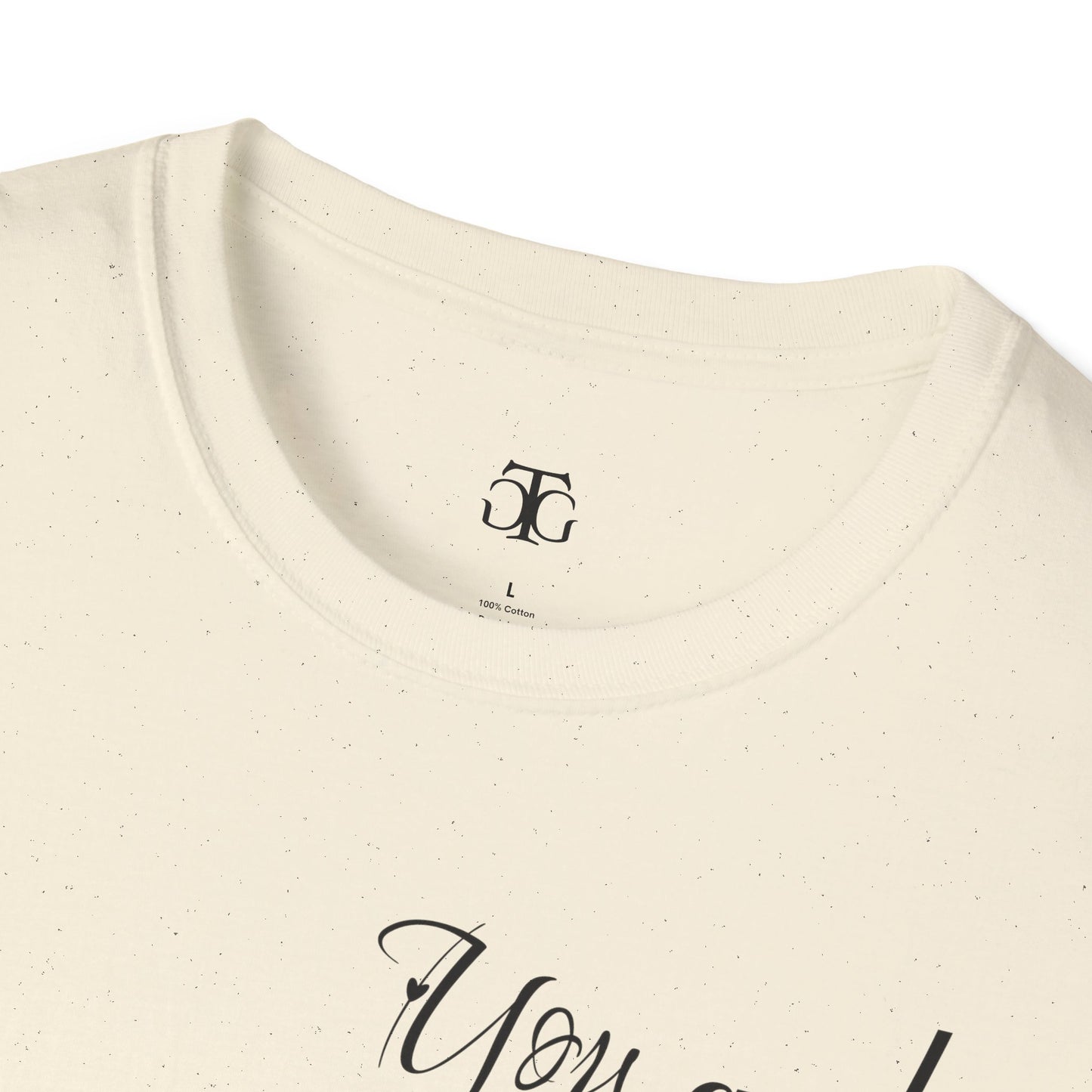 Farbenfrohes Valentinstag-T-Shirt für Paare mit KLEINEN Text „DU UND ICH“