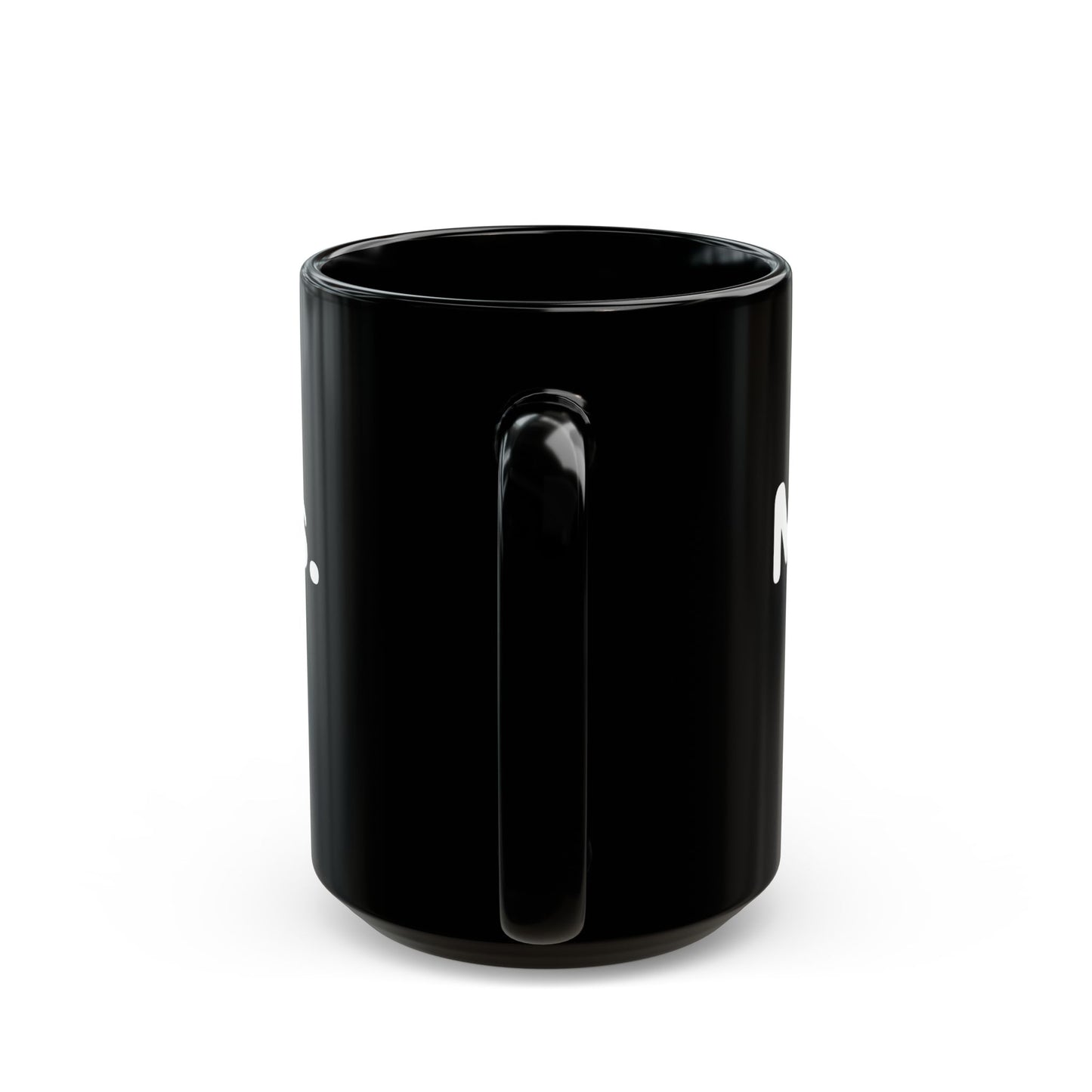 Minimalistische schwarze „Mrs.“-Tasse