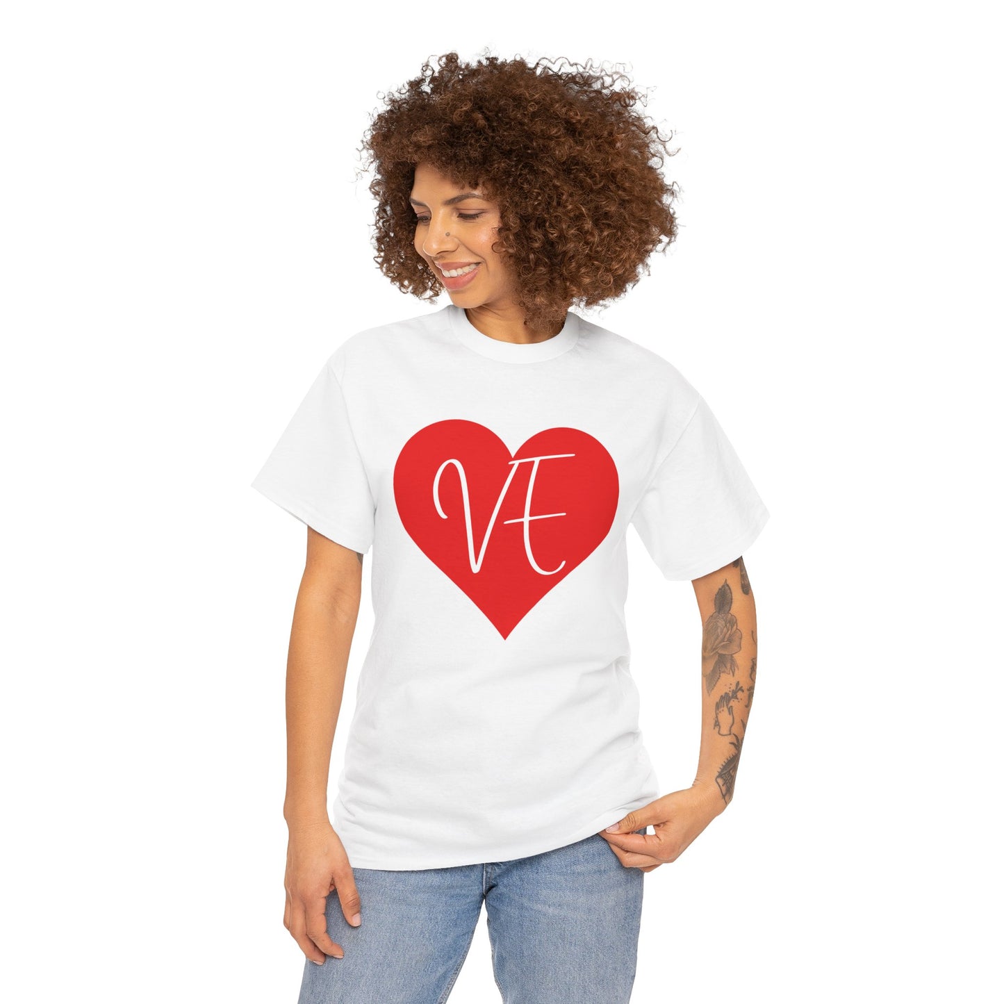 Valentinstag-Paar-T-Shirt „VE“