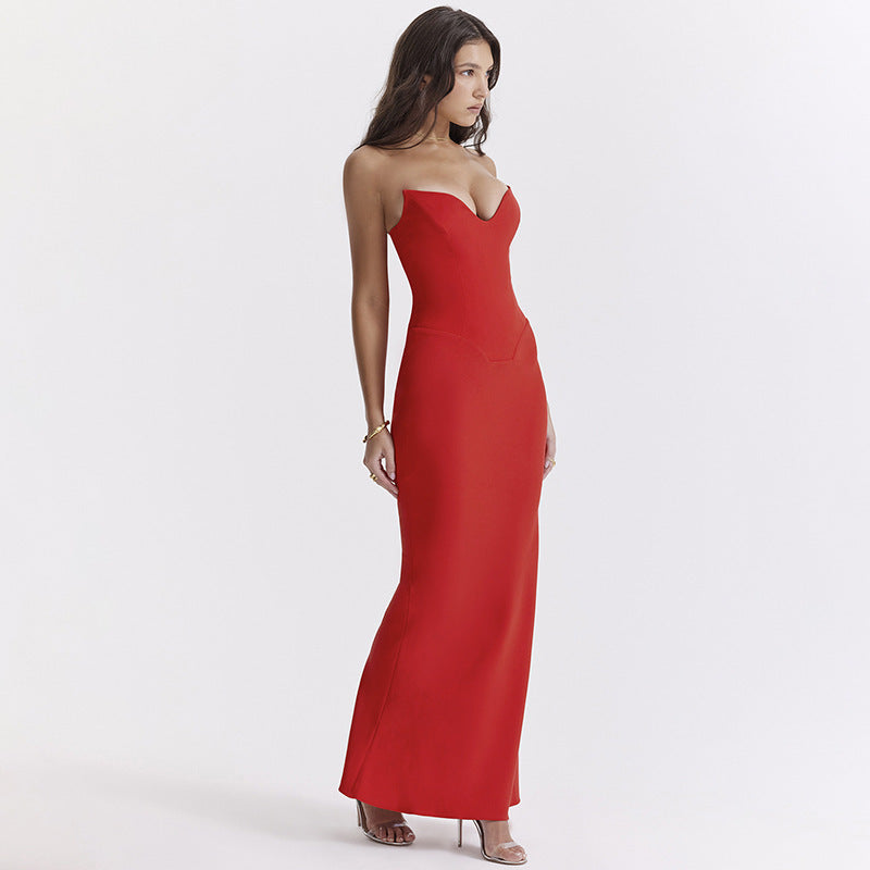 NGTG Hot Slim Tube-Top Long Dress