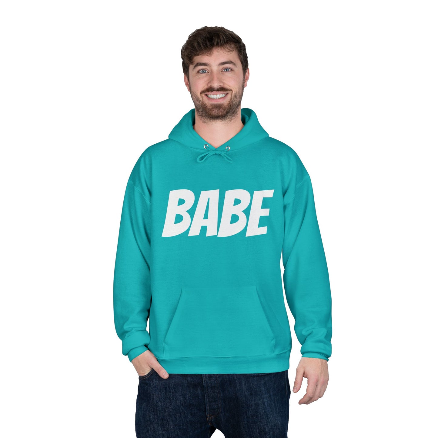 Herren Hoodie mit BABE Text Print