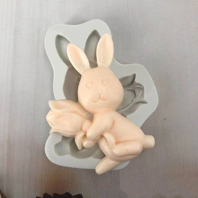NGTG 3D Silicone Bunny Easter Eggs Baking Mold Cake Accessories