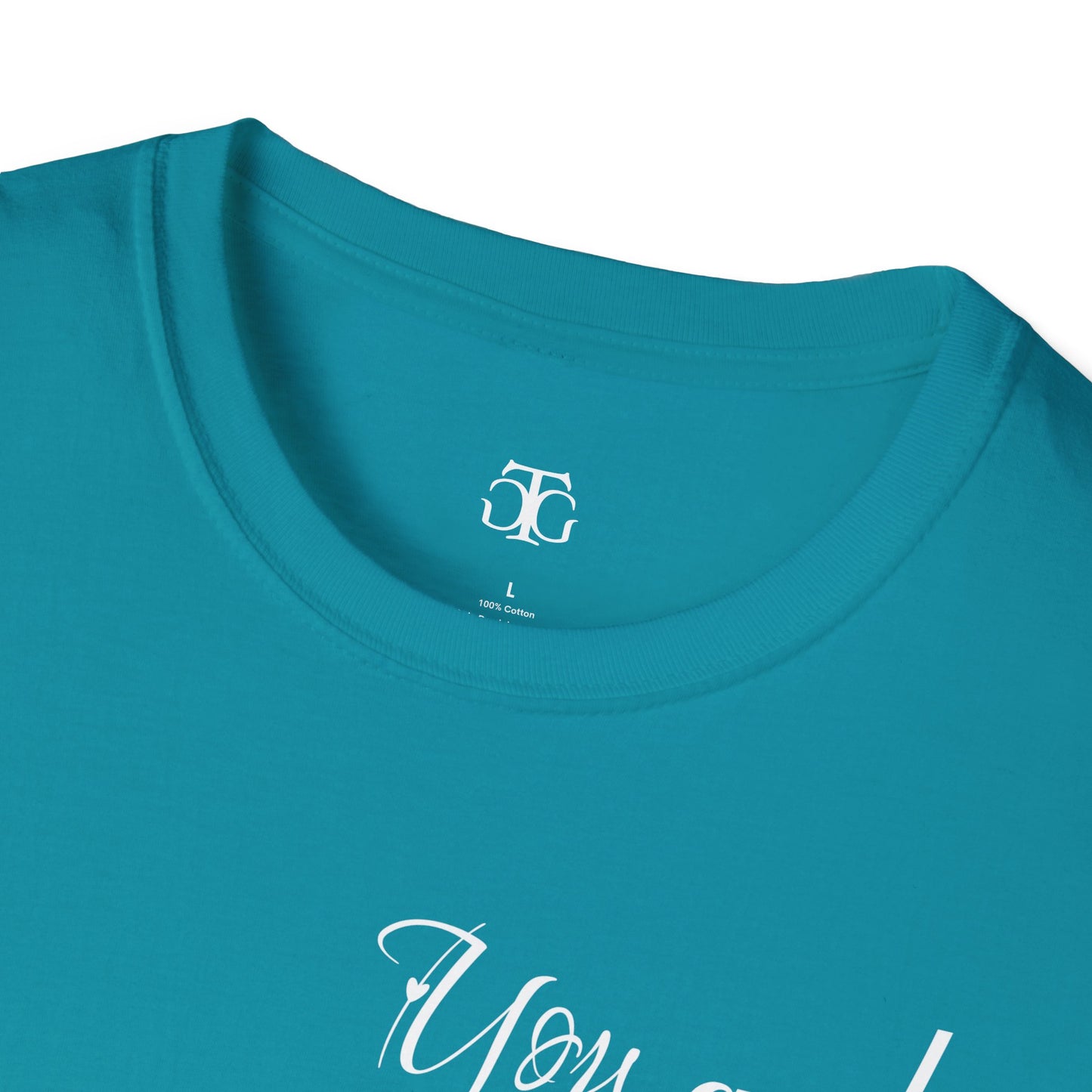 Farbenfrohes Valentinstag-T-Shirt für Paare mit KLEINEN Text „DU UND ICH“