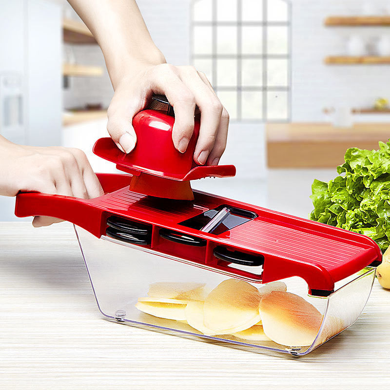 NGTG All-in-One Multifunctional Fruit and Vegetable Cutter with Hand Guard Inclusion Commercial or Home Use