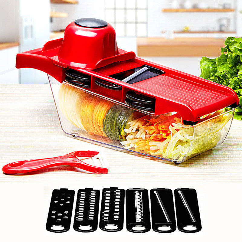 NGTG All-in-One Multifunctional Fruit and Vegetable Cutter with Hand Guard Inclusion Commercial or Home Use