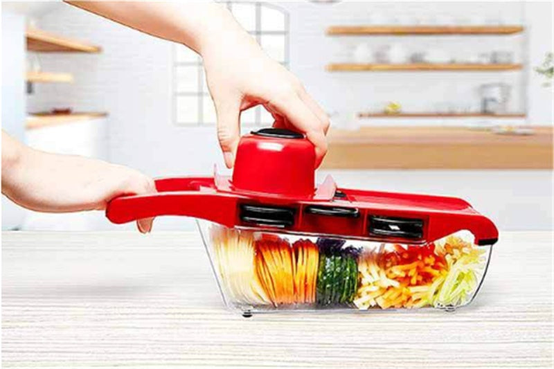 NGTG All-in-One Multifunctional Fruit and Vegetable Cutter with Hand Guard Inclusion Commercial or Home Use