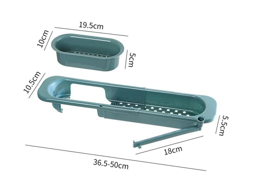 NGTG Adjustable Collapsible Sink Organizer Soap Drainer Smart Sponge Storage