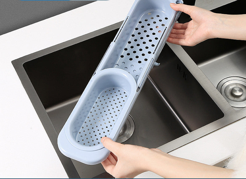 NGTG Adjustable Collapsible Sink Organizer Soap Drainer Smart Sponge Storage