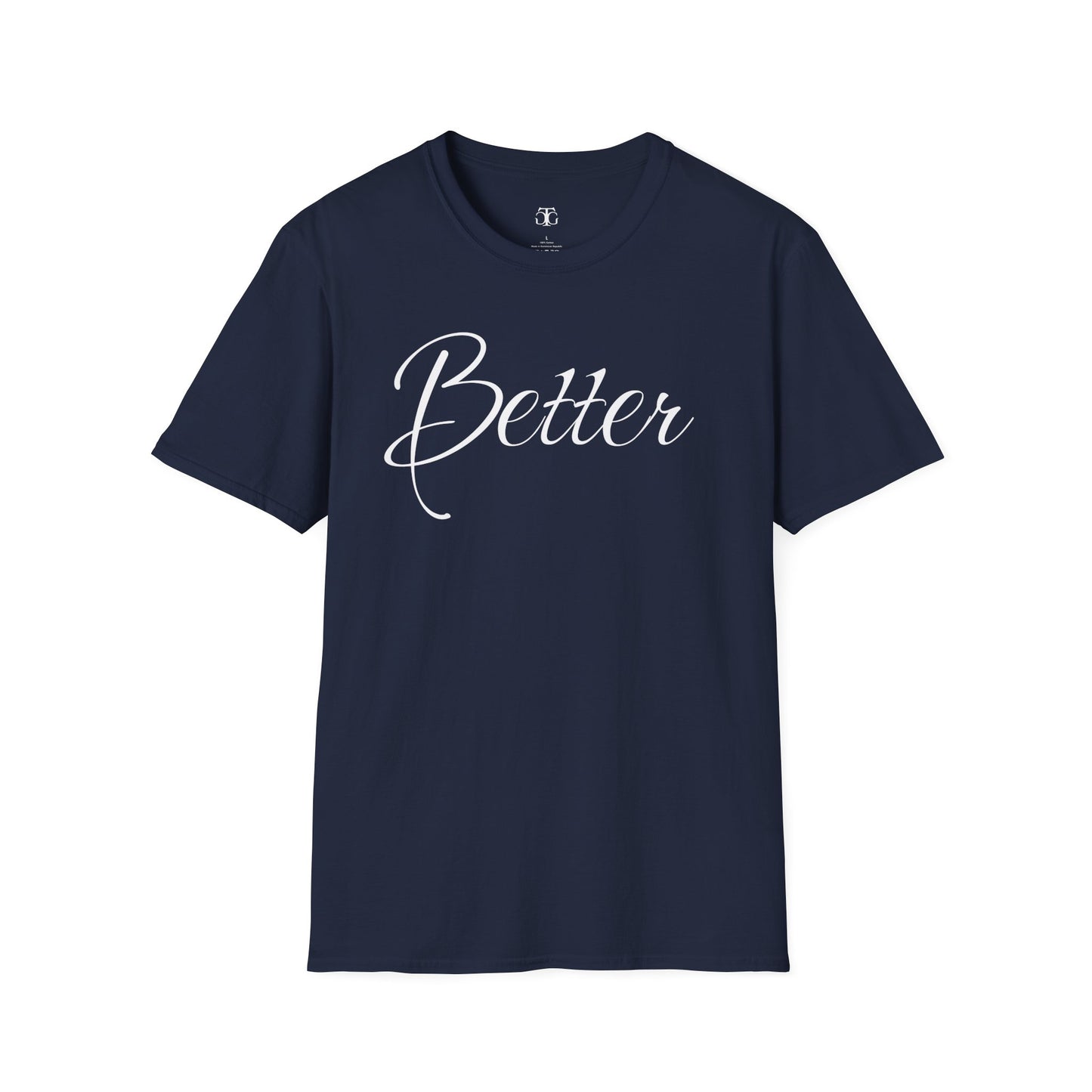 Farbenfrohes Valentinstag-T-Shirt für Paare mit großem Text „BETTER“