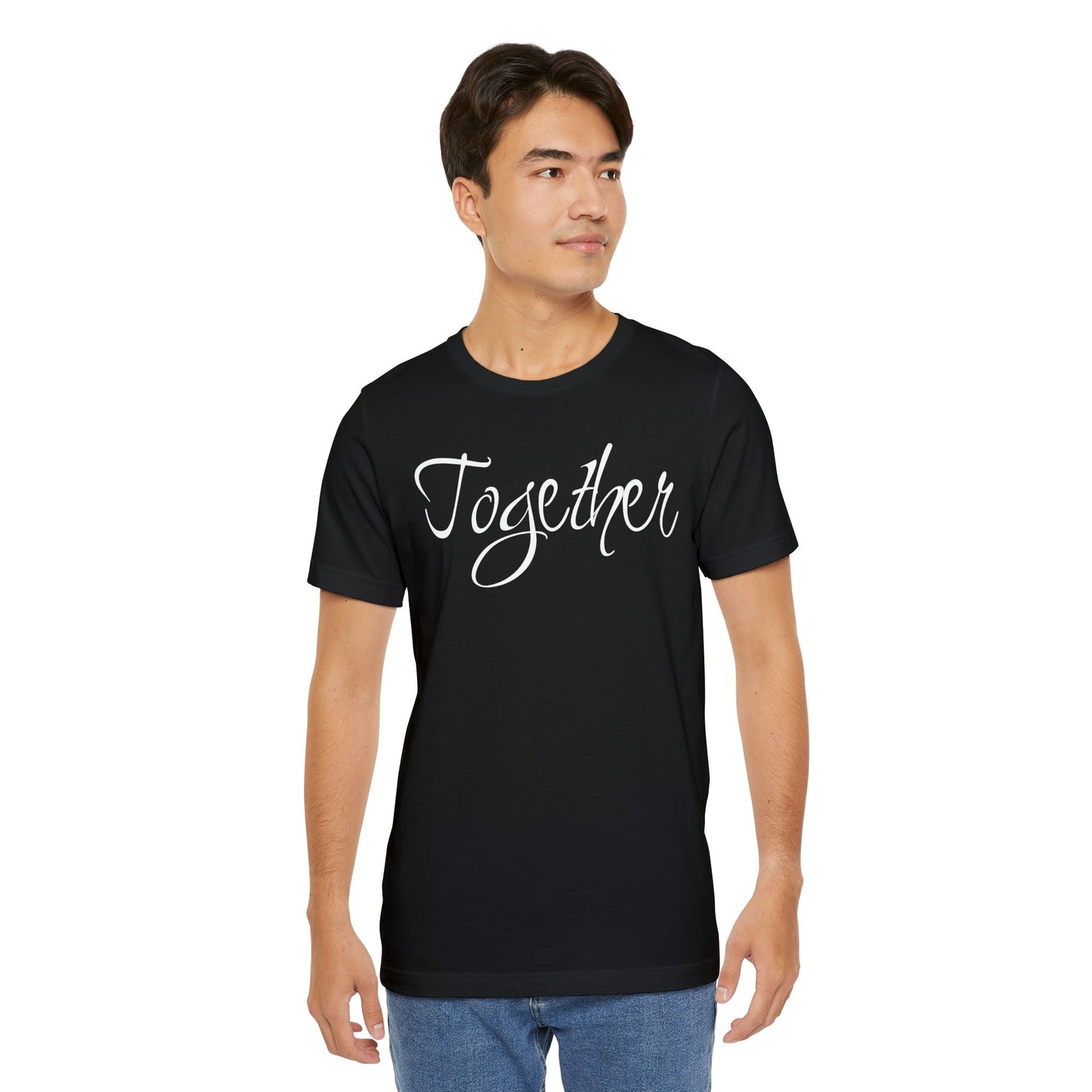 Einfaches Valentinstag-T-Shirt für Paare mit einem GROSSEN Text „TOGETHER“