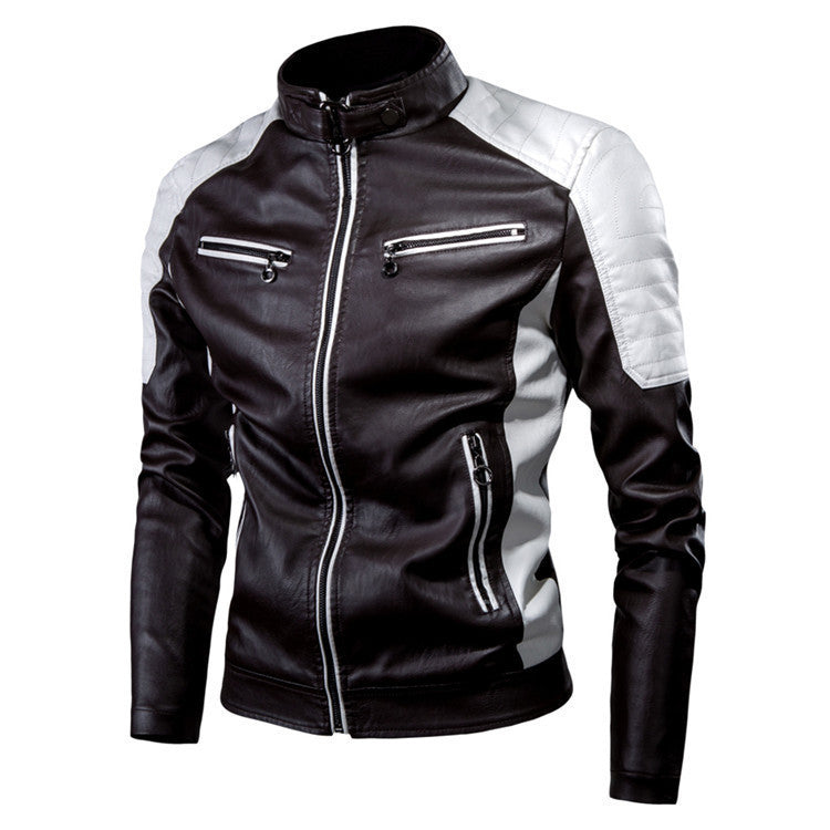NGTG CARTER Men's Vento Rosso Italian Leather Racer Jacket