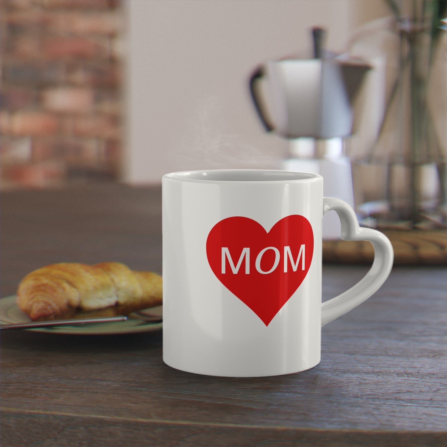 I Love My Mom Mug, Heart-Shaped Mother's Day Mug, Extra Special Mug for Mom