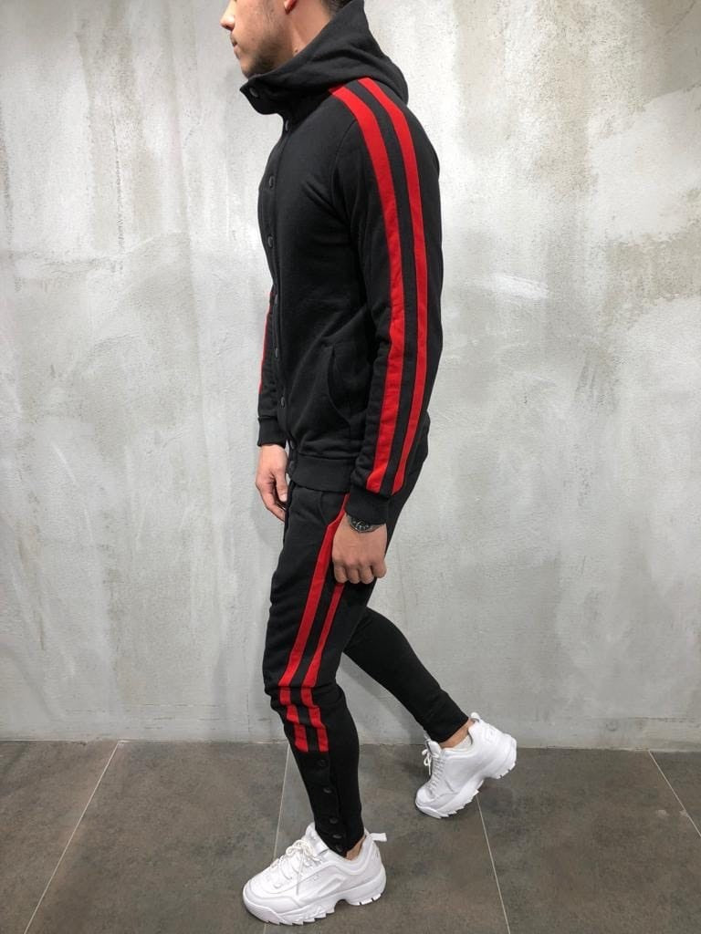 NGTG VORTEX Men’s Hooded Button-Up Cardigan & Jogger Set