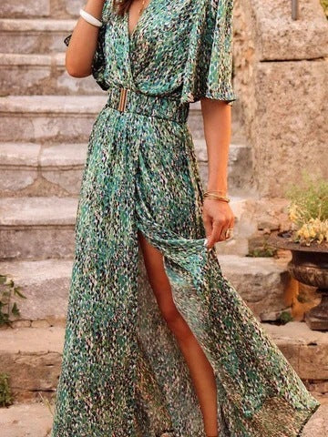 NGTG Summer Slimming Vibrant Maxi Dress