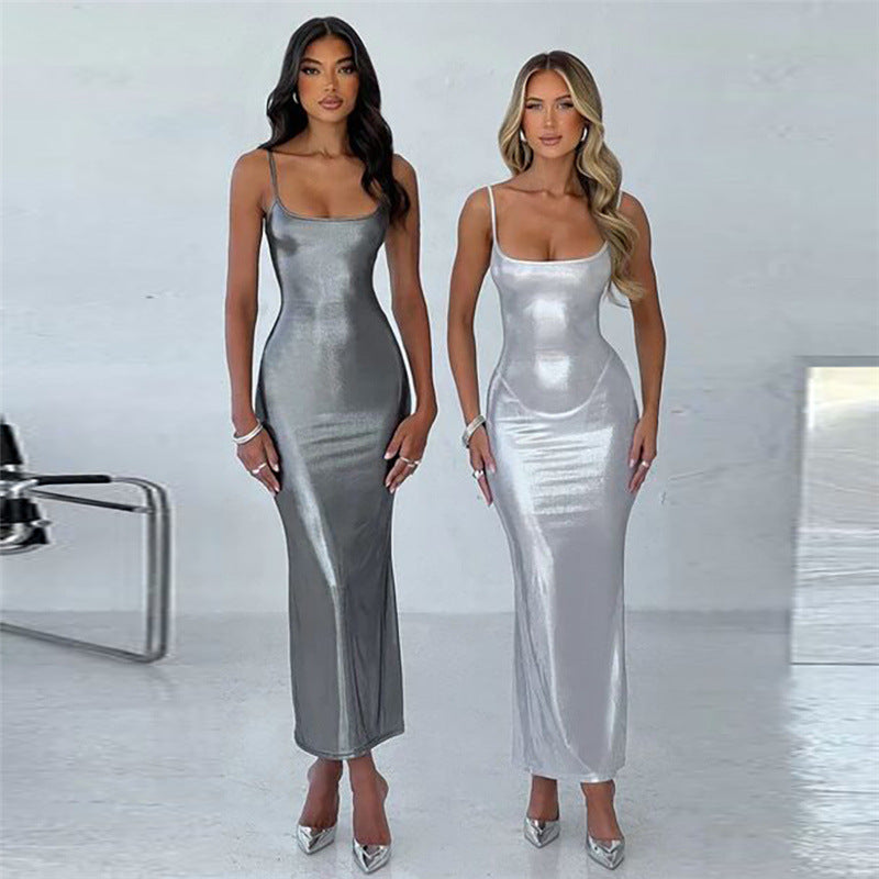 NGTG Elite Glow Spaghetti Slim Fit Sheath Dress