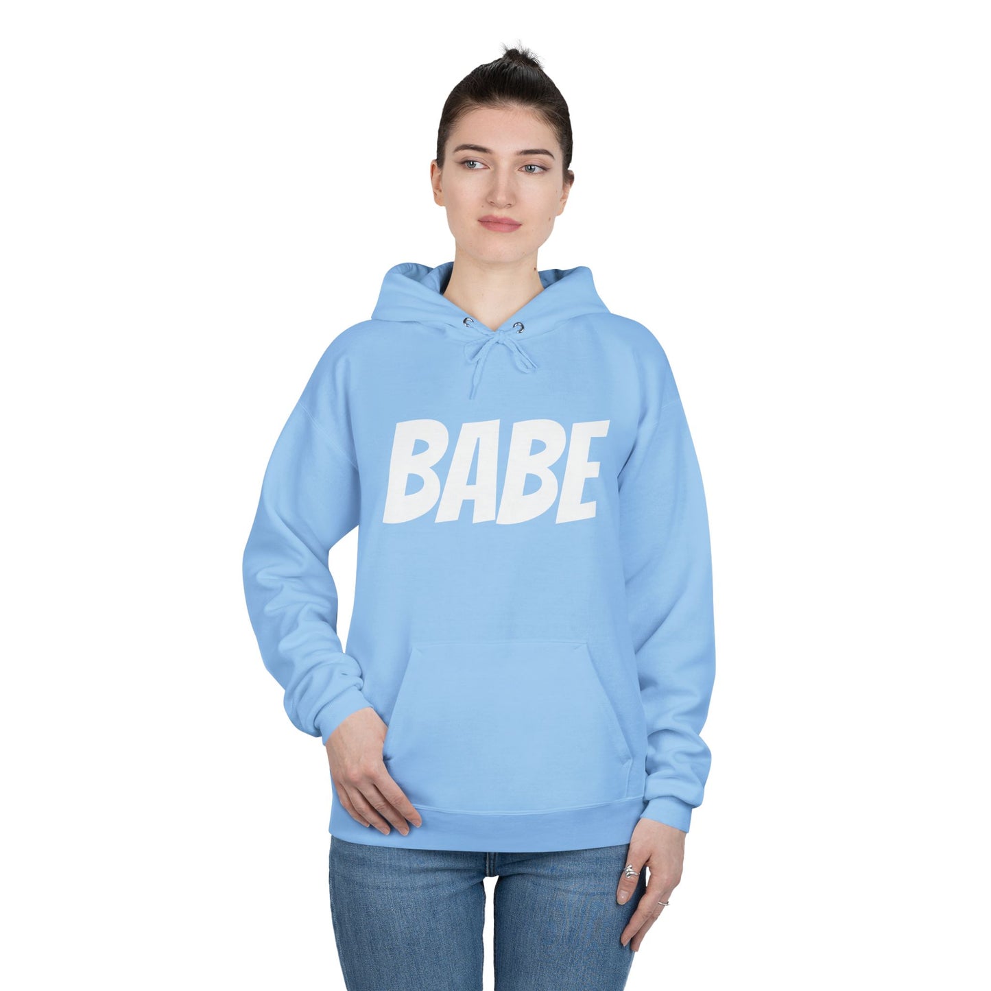 Damen Hoodie mit "BABE" Text Print