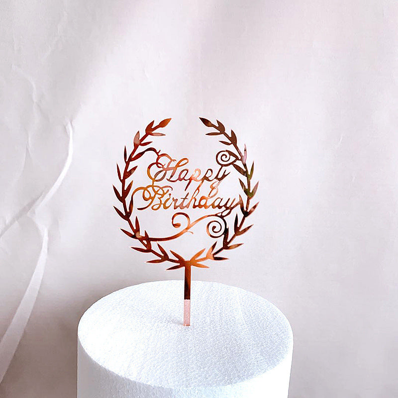 NGTG happy Birthday Rose Gold cake topper (10 pieces)