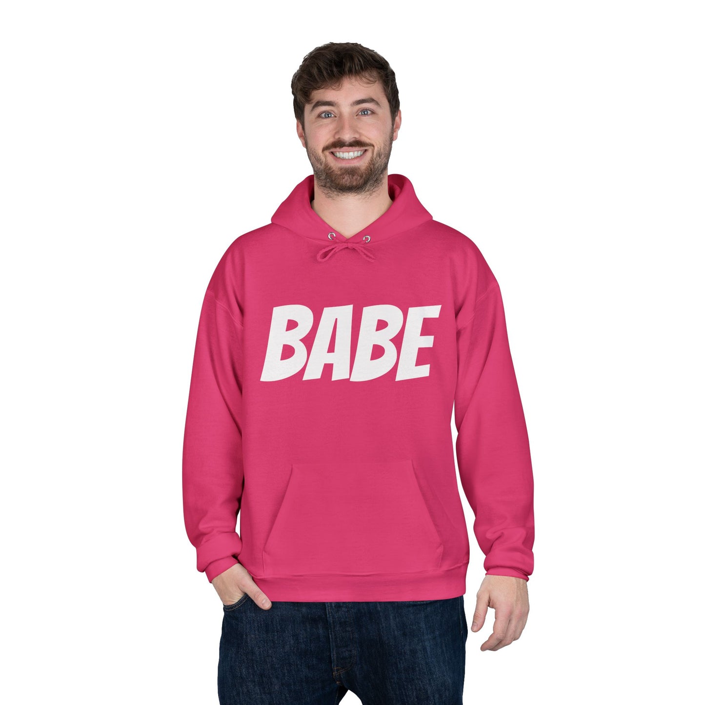 Herren Hoodie mit BABE Text Print