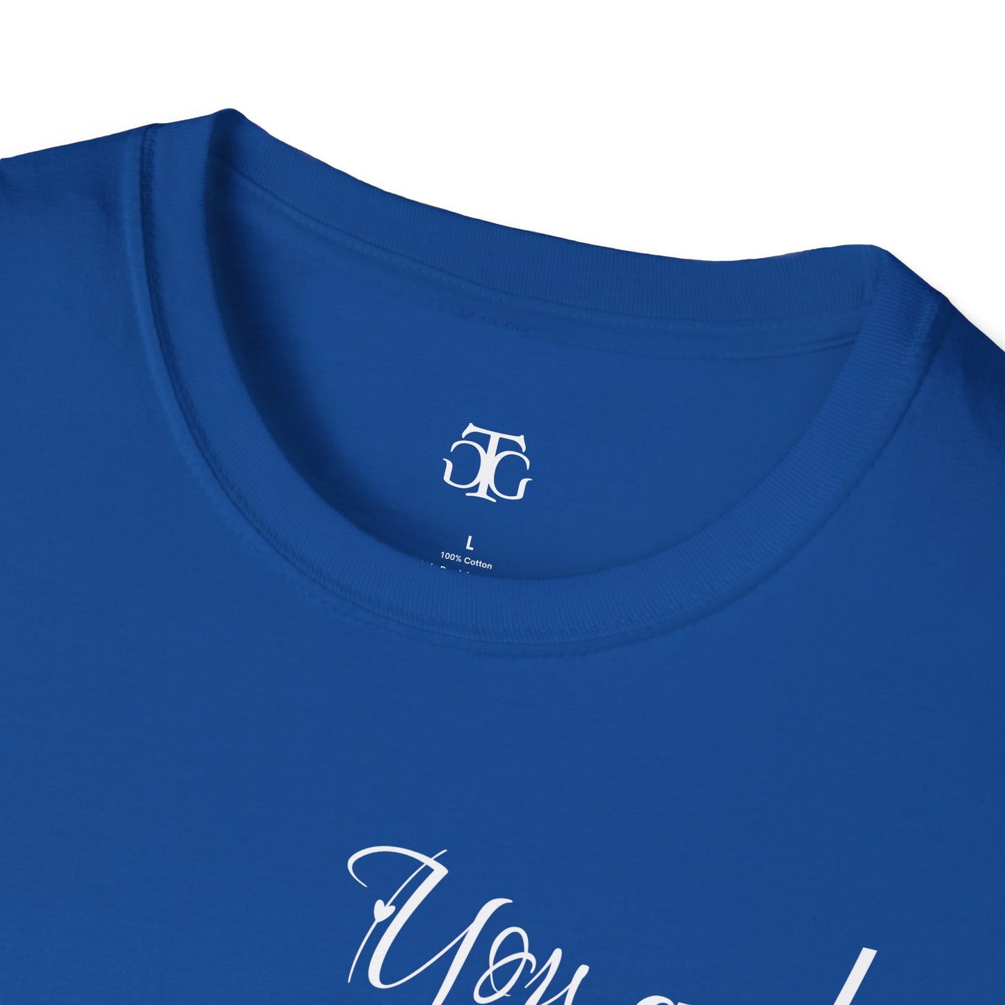 Farbenfrohes Valentinstag-T-Shirt für Paare mit KLEINEN Text „DU UND ICH“