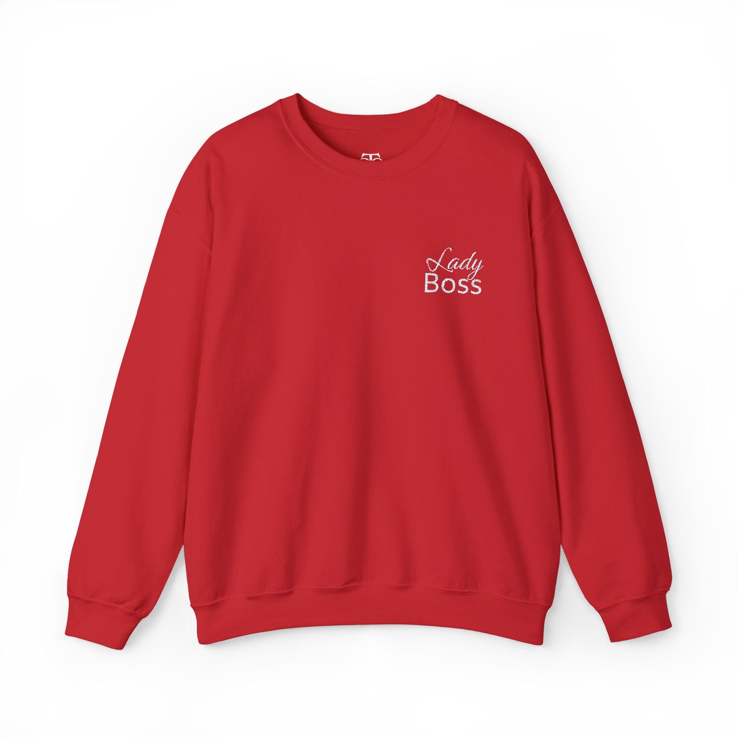Besticktes „Lady Boss“-Sweatshirt (weißer Text)