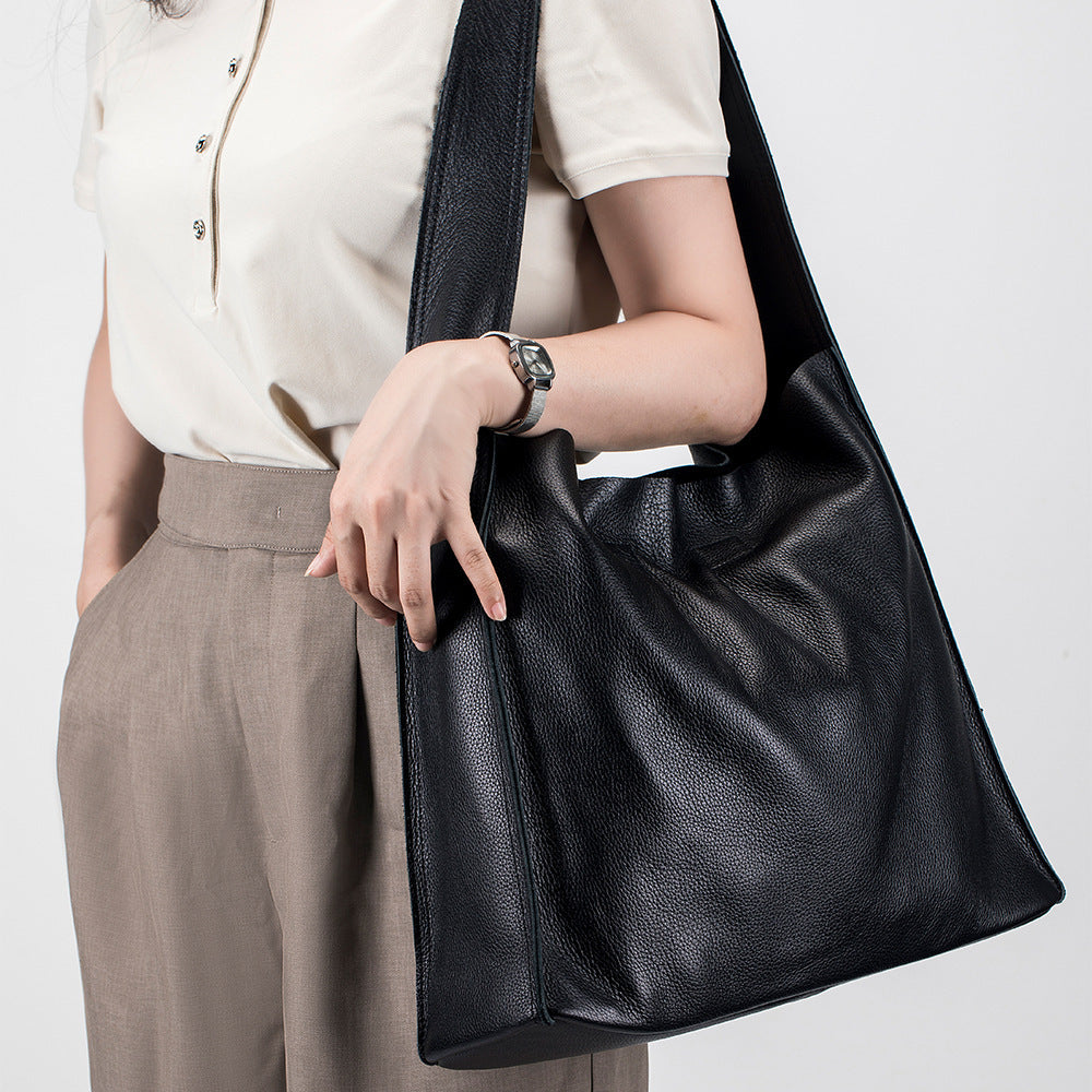 NGTG PARIS Iconic Genuine Leather Large Capacity Tote Bag
