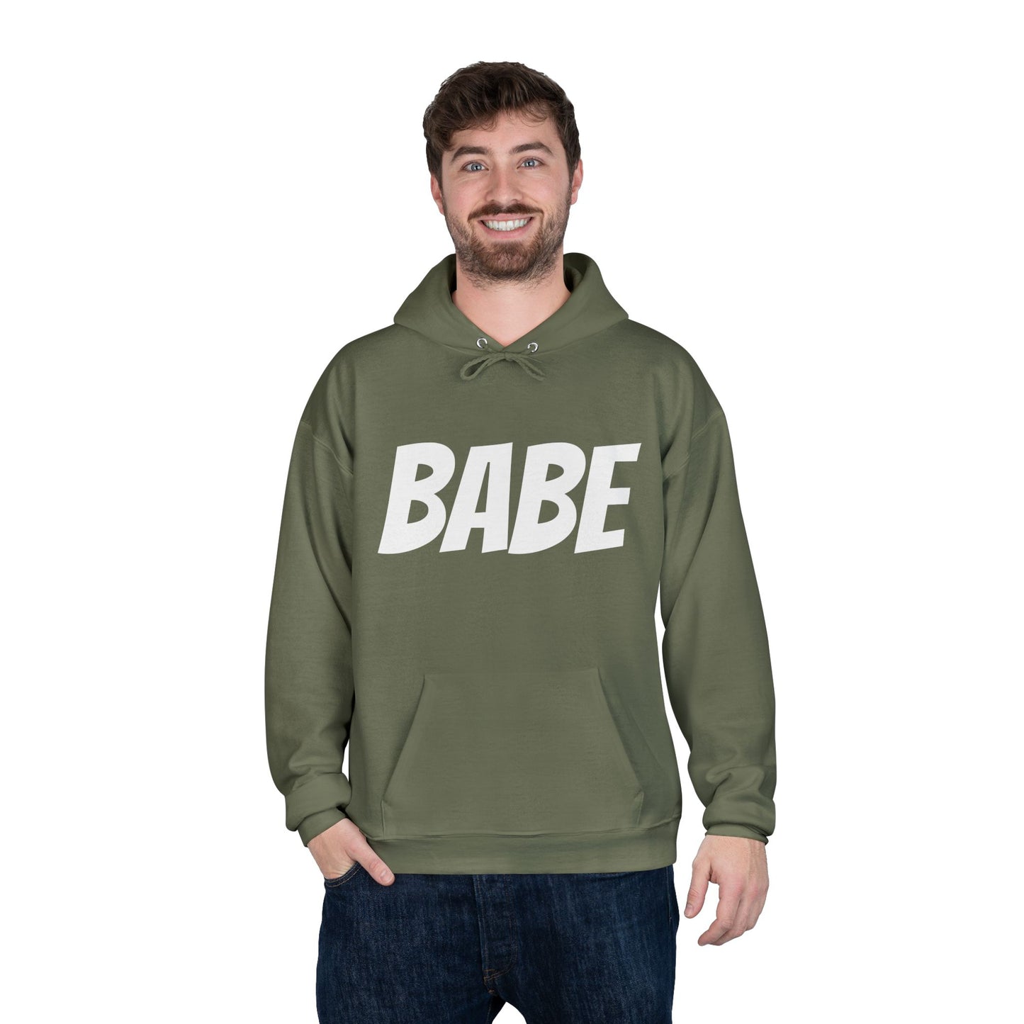 Unisex-Kapuzenpullover für Männer und Frauen – Perfekte Geschenkidee, Hoodie mit BABE-Textaufdruck