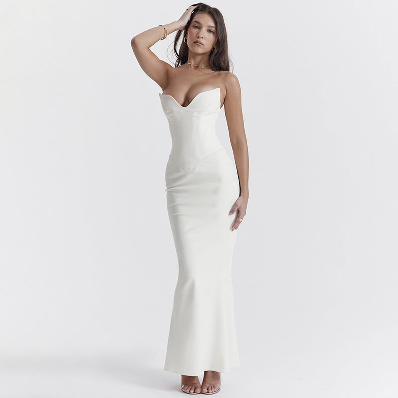 NGTG Hot Slim Tube-Top Long Dress