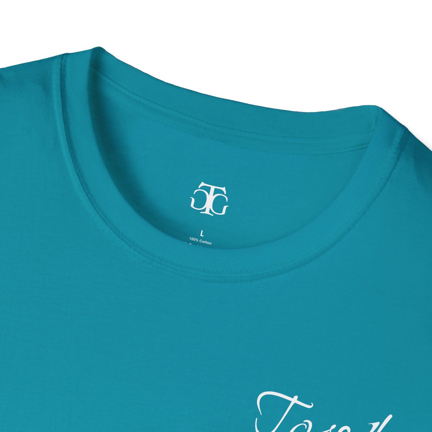 Farbenfrohes Valentinstag-T-Shirt für Paare mit KLEINEN Text „TOGETHER“
