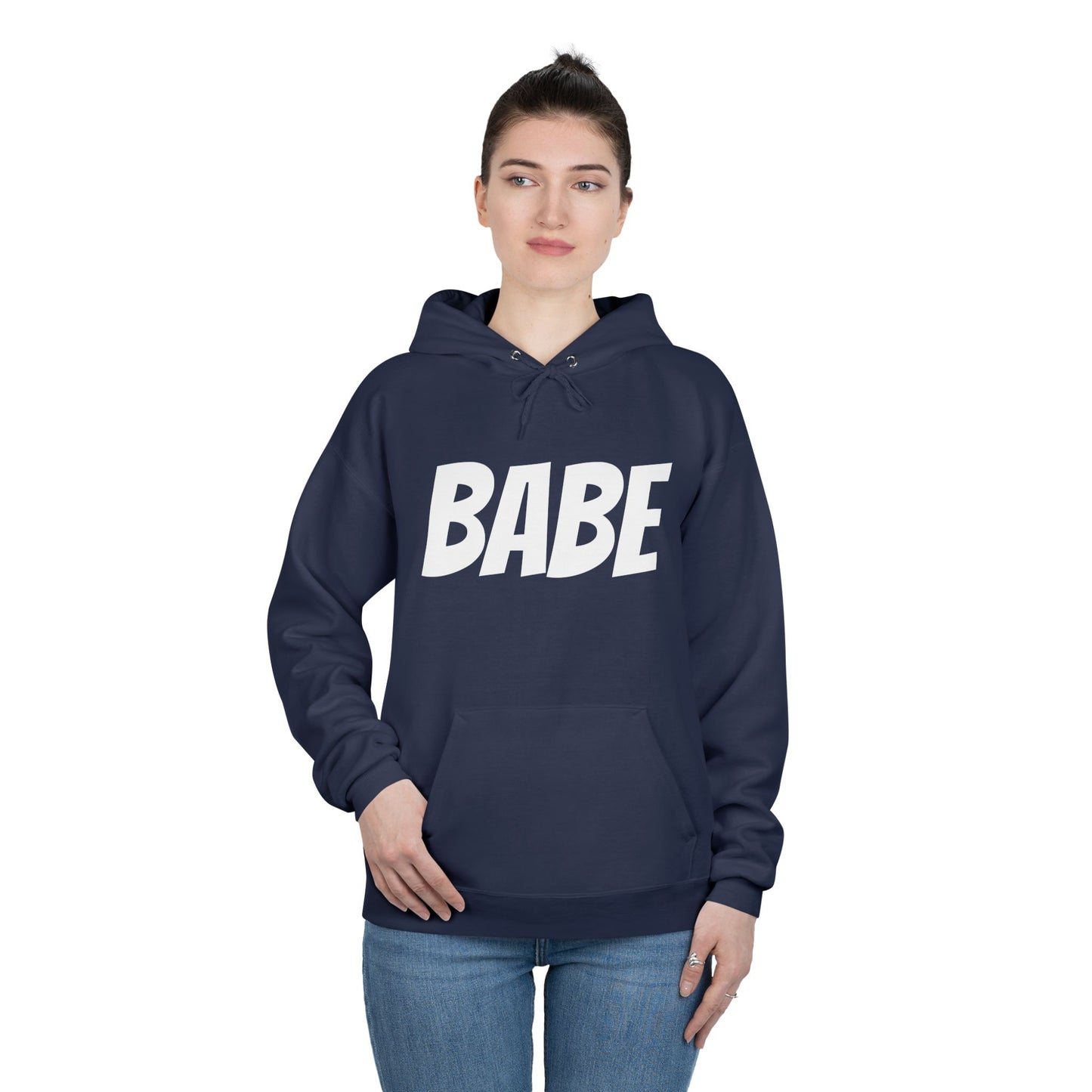 Damen Hoodie mit "BABE" Text Print
