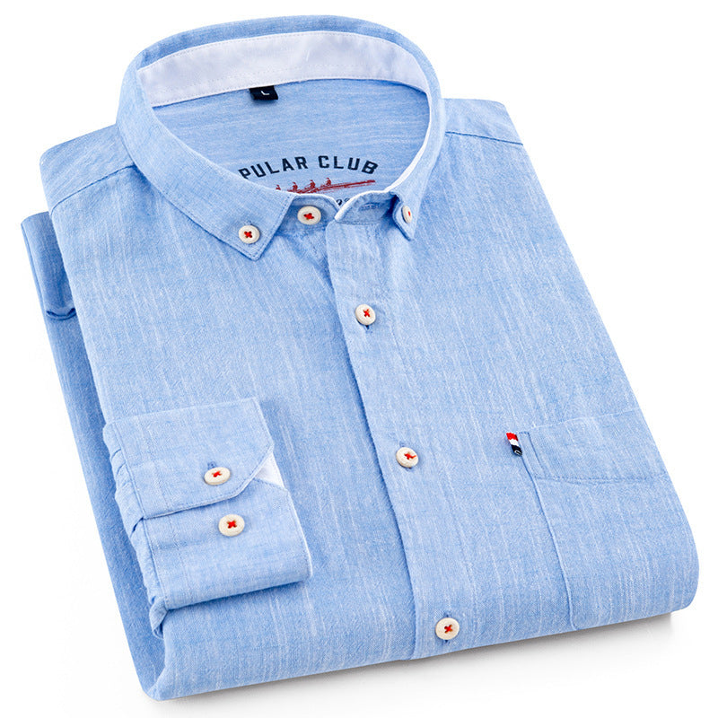 NGTG IVORY Men's Luxury Cotton Linen Shirt