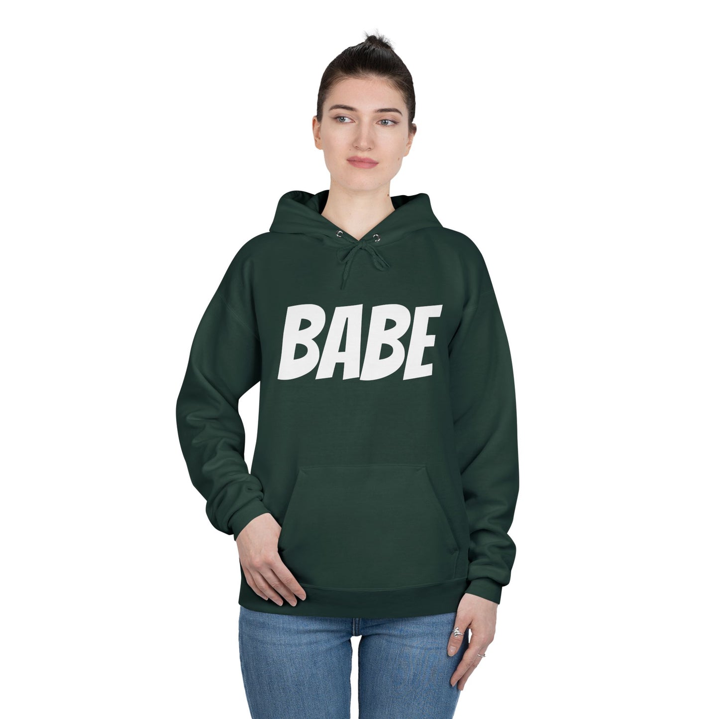 Damen Hoodie mit "BABE" Text Print