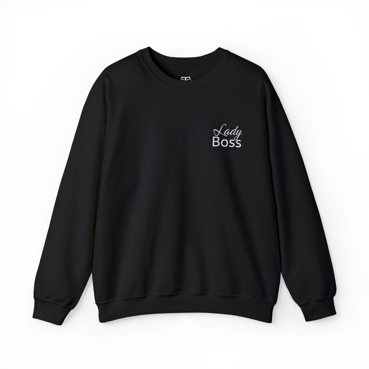 Besticktes „Lady Boss“-Sweatshirt (weißer Text)