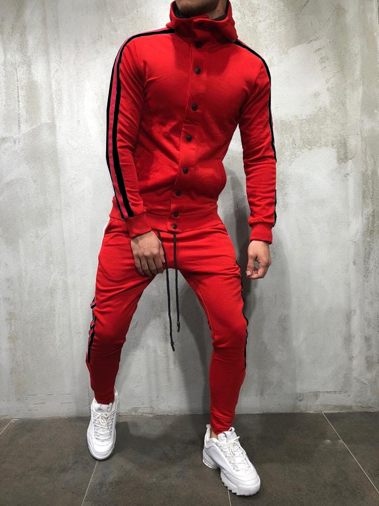 NGTG VORTEX Men’s Hooded Button-Up Cardigan & Jogger Set