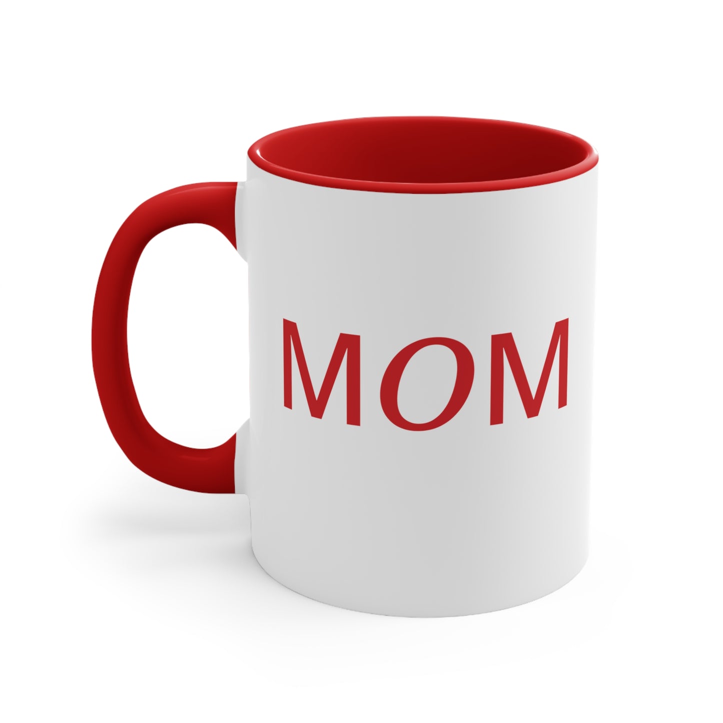 Two-Tone Mom Mug, Elegant Red Mug for Mom