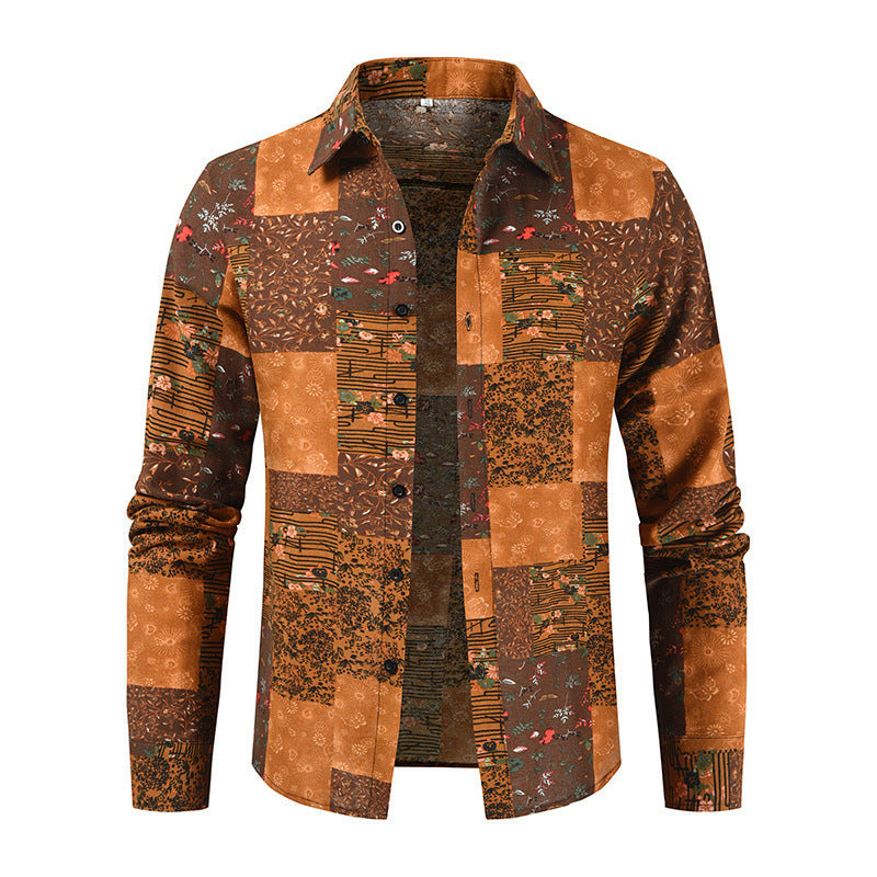 NGTG LUXX Fleur Moderne – Men’s Designer Floral Shirt in Luxe Drape