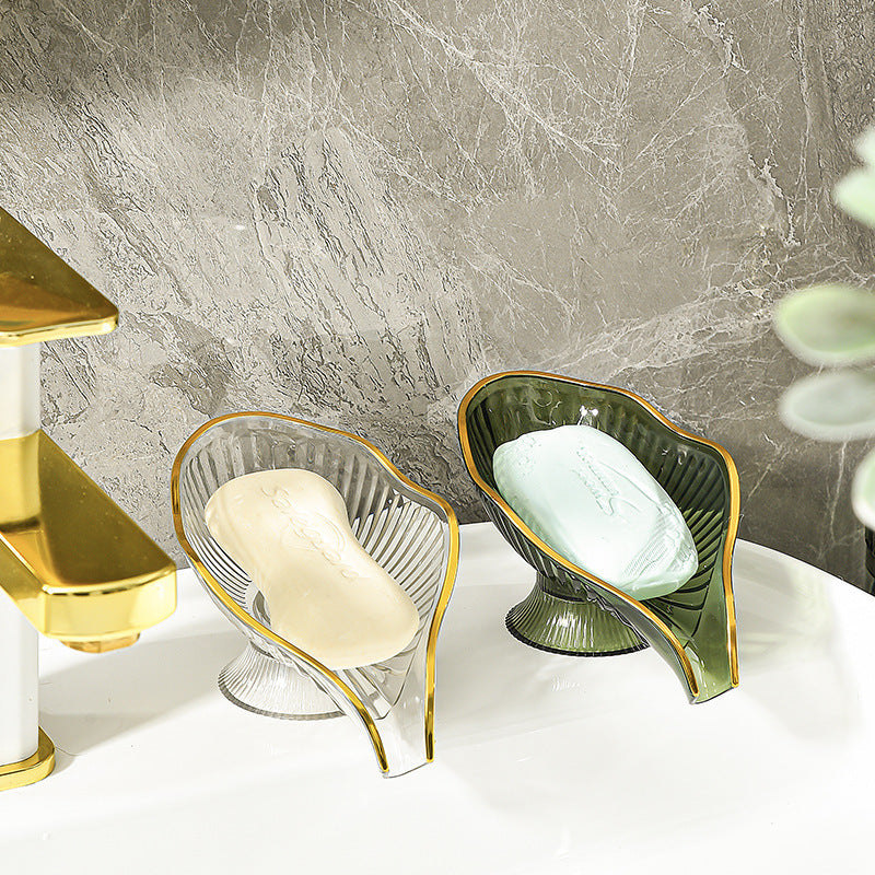NGTG LUXX Leaf-Shaped Easy-to-Clean Bath Soap Dish