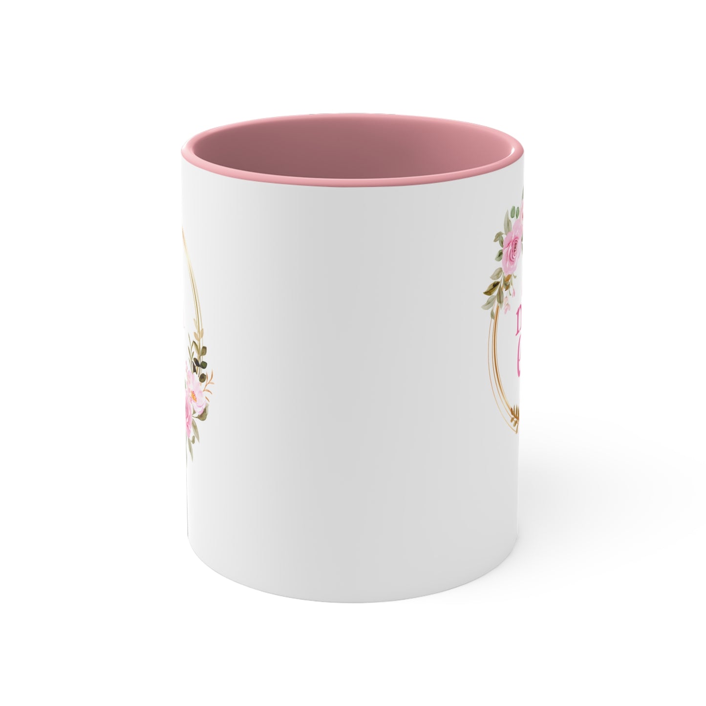 Best Mom Ever Pink Accent Mug, Pink Floral Mug for Mom, Perfect Mug for Mom
